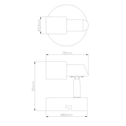 Globo - LED Zidna reflektorska lampa 1xGU10/3W/230V