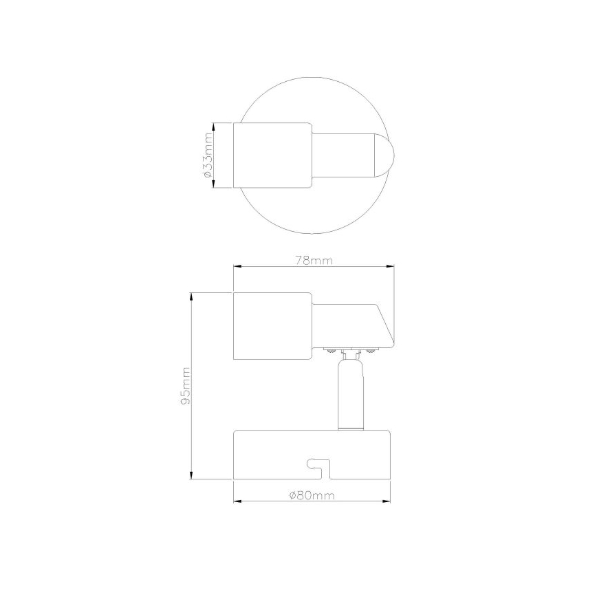 Globo - LED Zidna reflektorska lampa 1xGU10/3W/230V