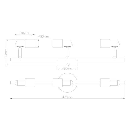 Globo - LED Reflektorska lampa 3xGU10/3W/230V