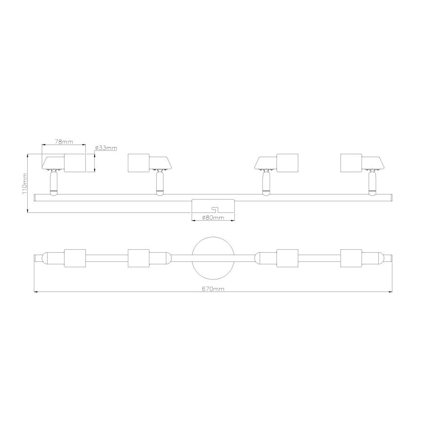 Globo - LED Reflektorska lampa 4xGU10/3W/230V