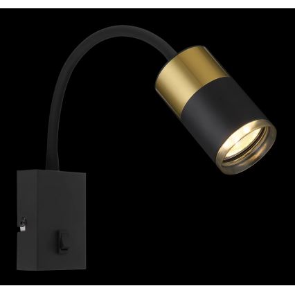 Globo - Zidna reflektorska lampa 1xGU10/25W/230V crno/zlatna