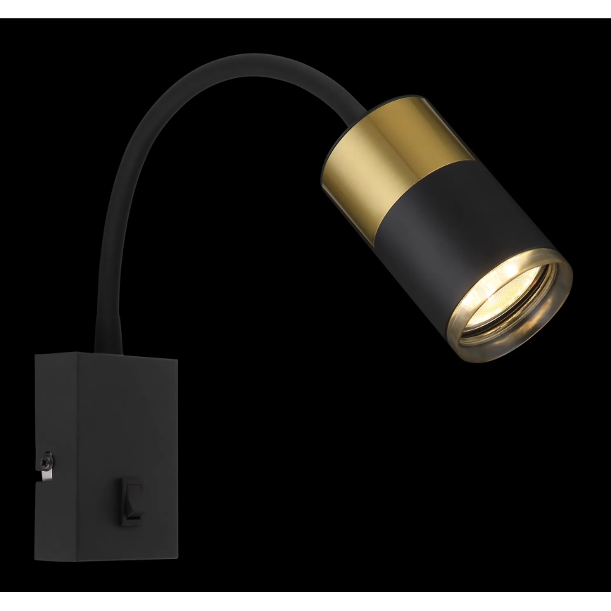 Globo - Zidna reflektorska lampa 1xGU10/25W/230V crno/zlatna