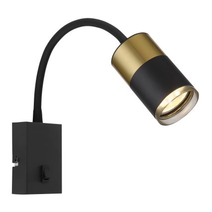 Globo - Zidna reflektorska lampa 1xGU10/25W/230V crno/zlatna