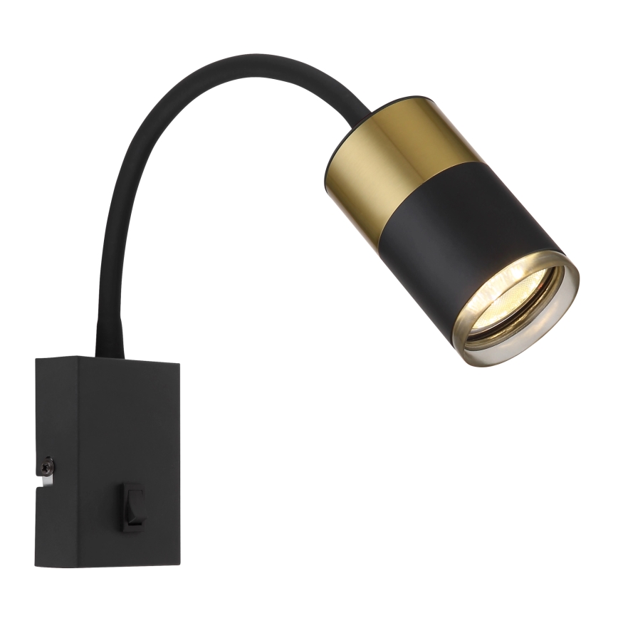 Globo - Zidna reflektorska lampa 1xGU10/25W/230V crno/zlatna