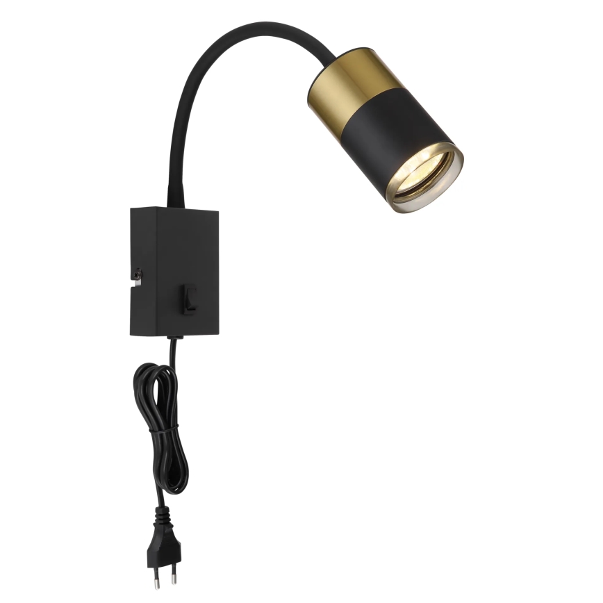 Globo - Zidna reflektorska lampa 1xGU10/25W/230V crno/zlatna