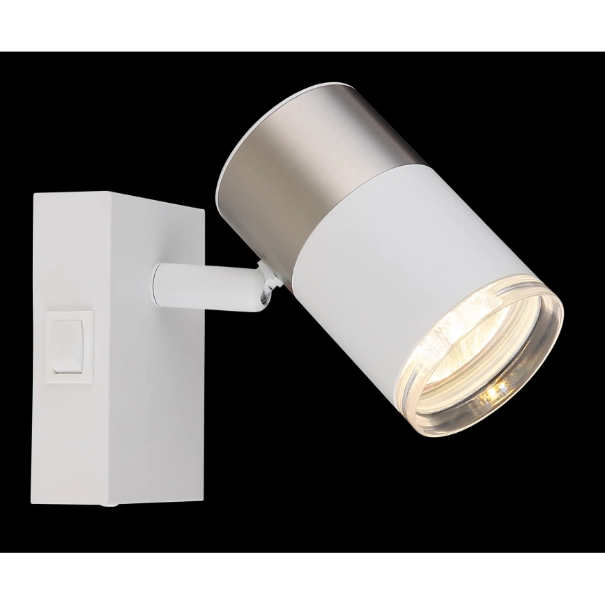 Globo - Zidna reflektorska lampa 1xGU10/25W/230V bela/mat krom