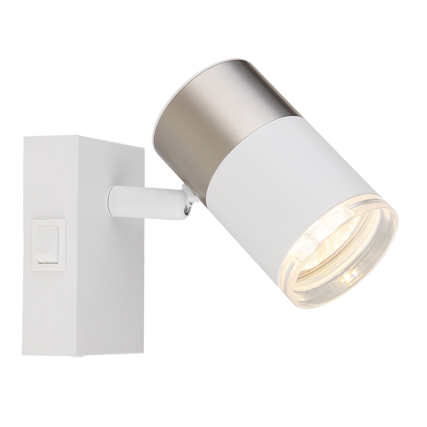 Globo - Zidna reflektorska lampa 1xGU10/25W/230V bela/mat krom