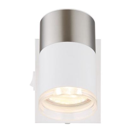 Globo - Zidna reflektorska lampa 1xGU10/25W/230V bela/mat krom
