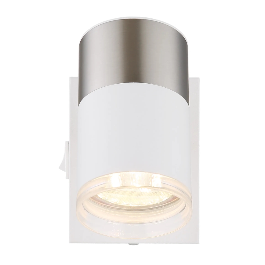 Globo - Zidna reflektorska lampa 1xGU10/25W/230V bela/mat krom