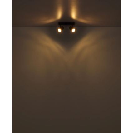 Globo - Reflektorska lampa 2xGU10/25W/230V bela/mat krom