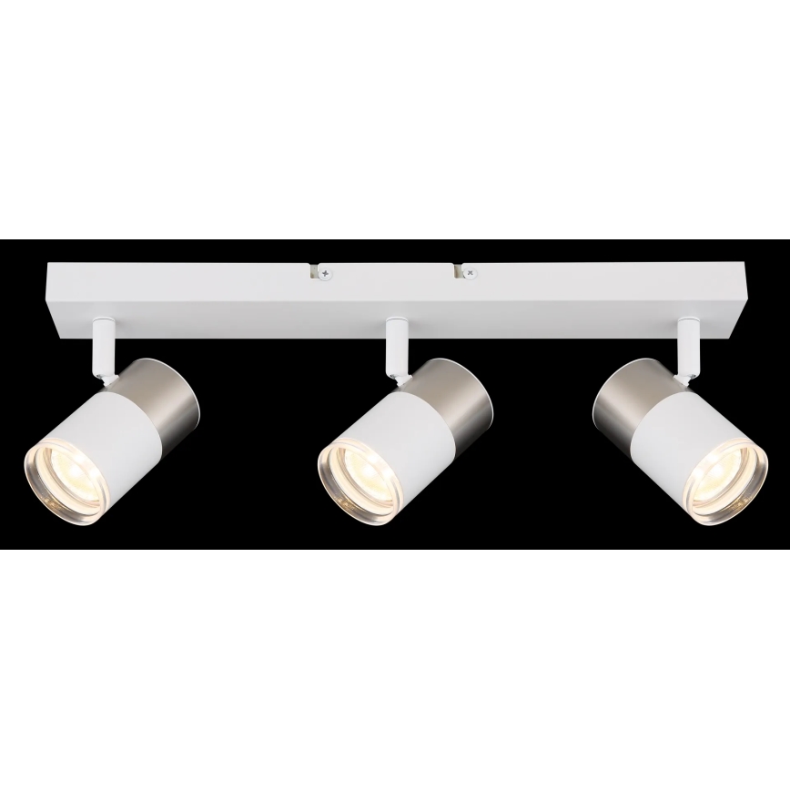 Globo - Reflektorska lampa 3xGU10/25W/230V bela/mat krom