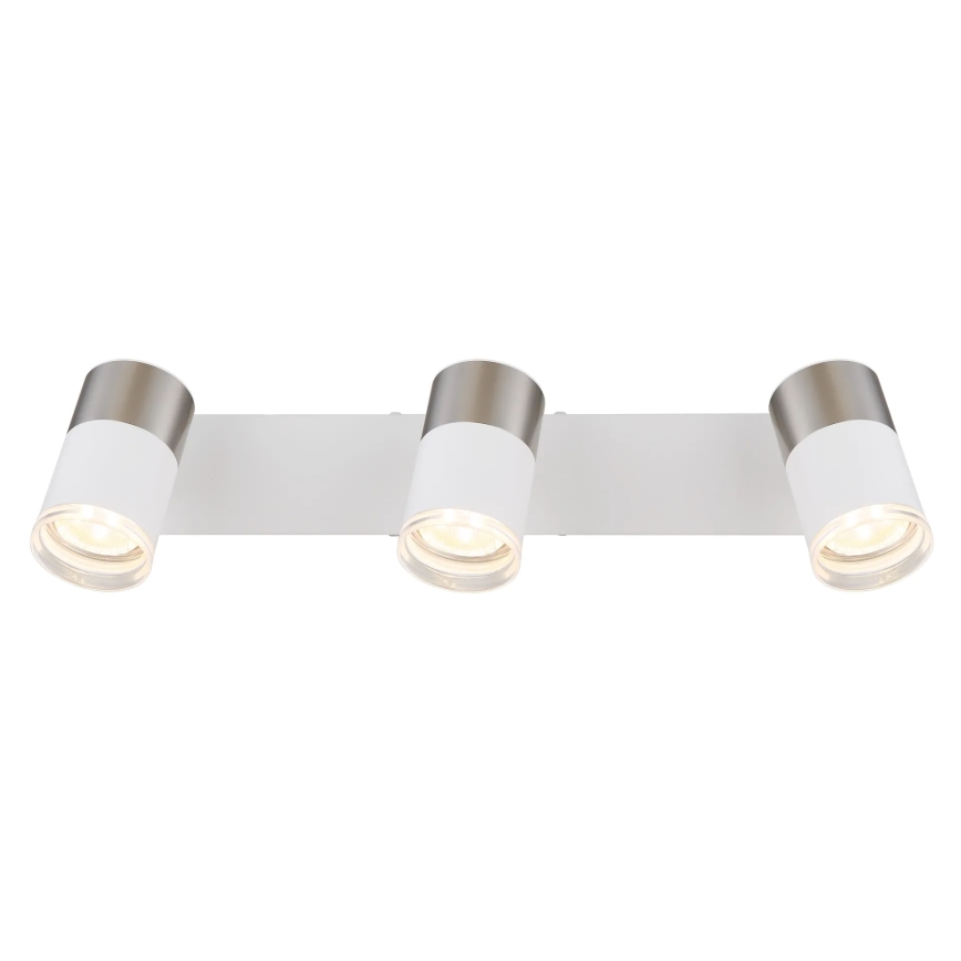 Globo - Reflektorska lampa 3xGU10/25W/230V bela/mat krom
