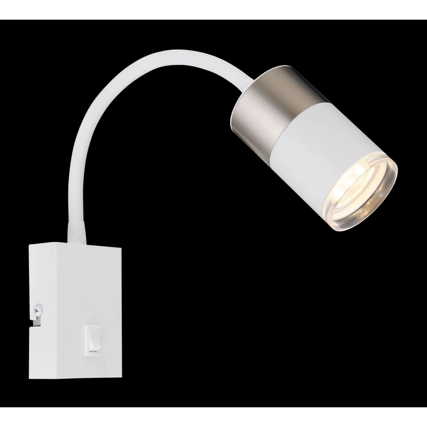 Globo - Zidna reflektorska lampa 1xGU10/25W/230V bela/mat krom