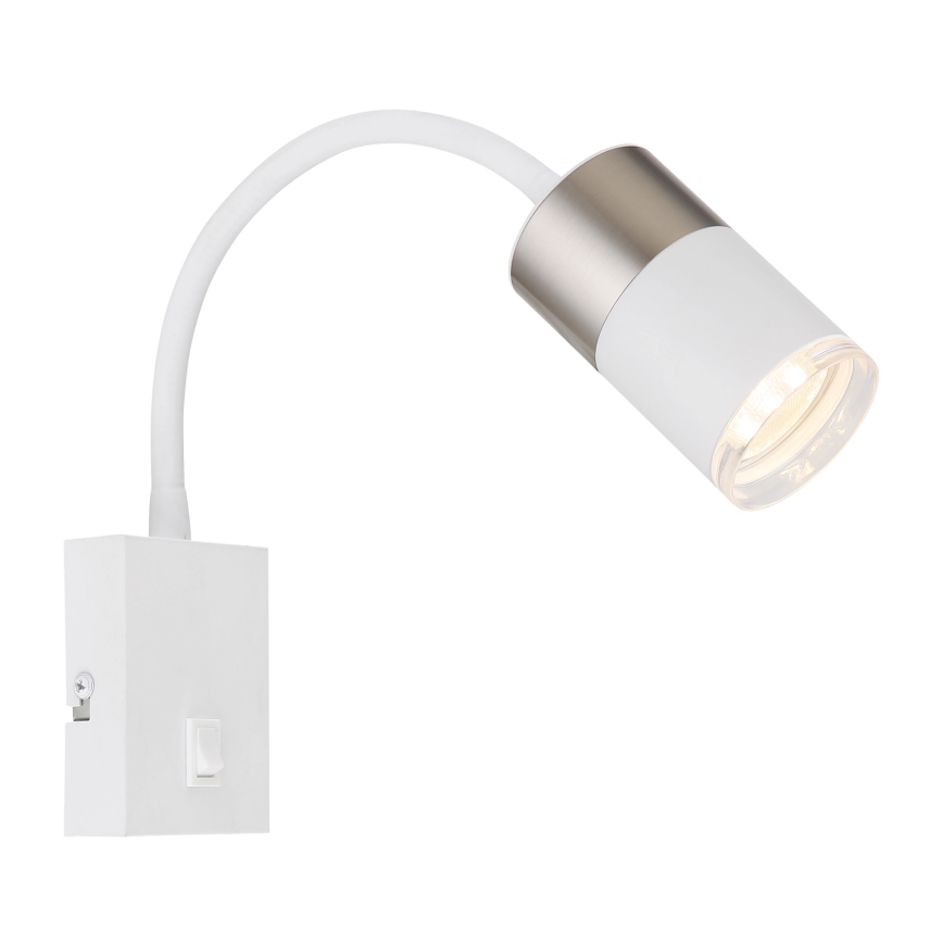 Globo - Zidna reflektorska lampa 1xGU10/25W/230V bela/mat krom