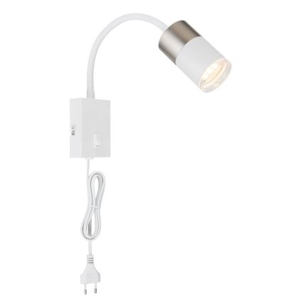 Globo - Zidna reflektorska lampa 1xGU10/25W/230V bela/mat krom
