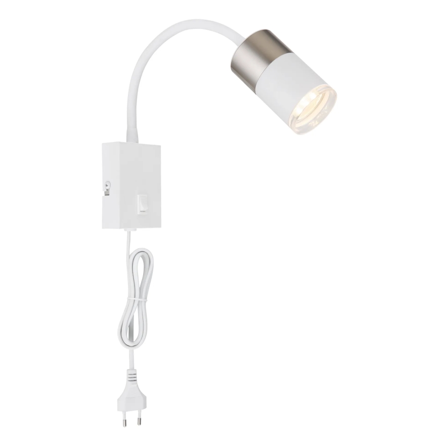 Globo - Zidna reflektorska lampa 1xGU10/25W/230V bela/mat krom