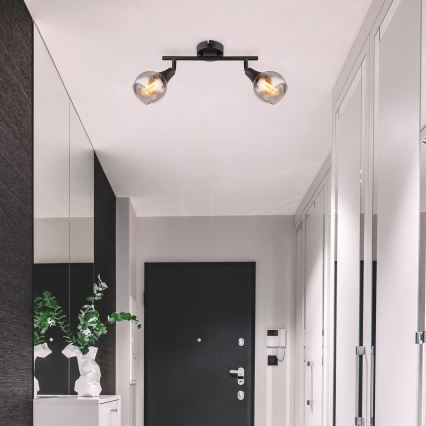 Globo - Reflektorska lampa 2xE14/40W/230V crno