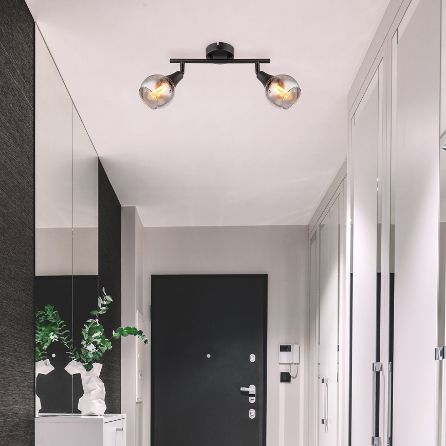 Globo - Reflektorska lampa 2xE14/40W/230V crno