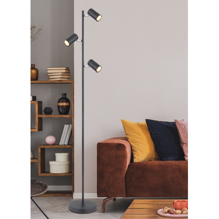 Globo - Podna lampa 3xGU10/5W/230V crno