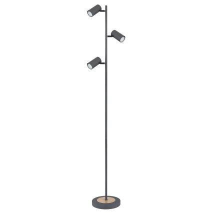 Globo - Podna lampa 3xGU10/5W/230V sivo