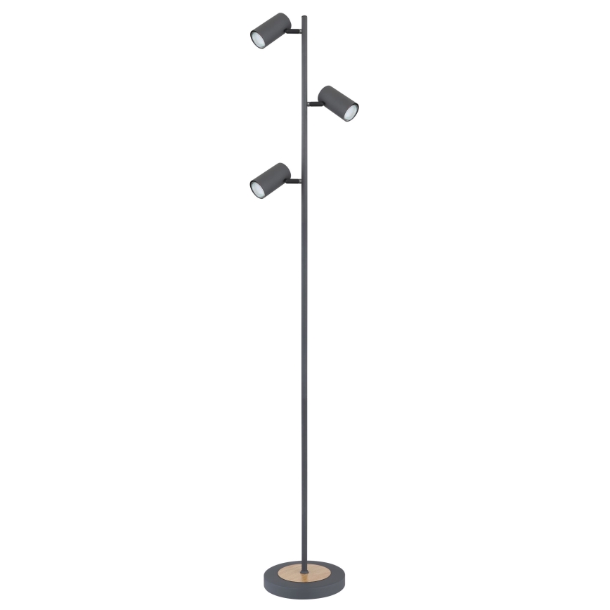 Globo - Podna lampa 3xGU10/5W/230V sivo