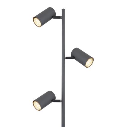 Globo - Podna lampa 3xGU10/5W/230V sivo