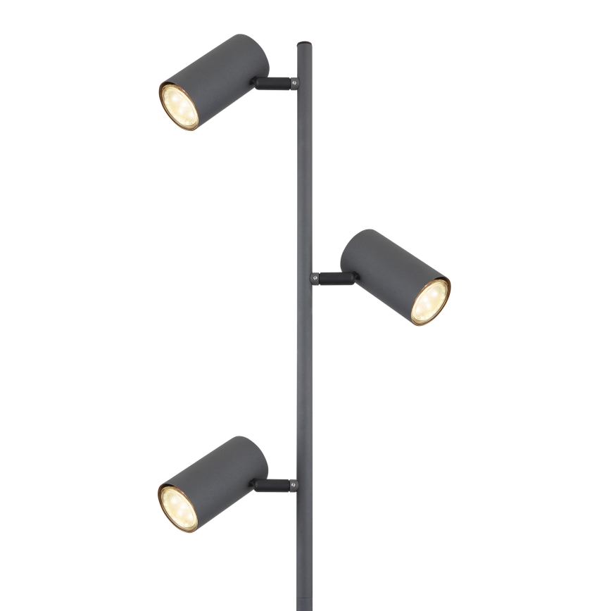 Globo - Podna lampa 3xGU10/5W/230V sivo