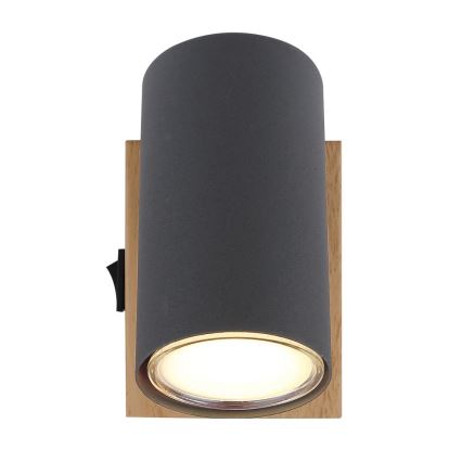 Globo - Zidna usmerena svetiljka 1xGU10/25W/230V siva/braon