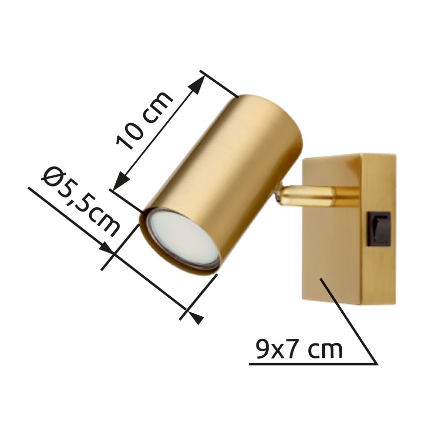 Globo - Zidna reflektorska lampa 1xGU10/25W/230V zlatna