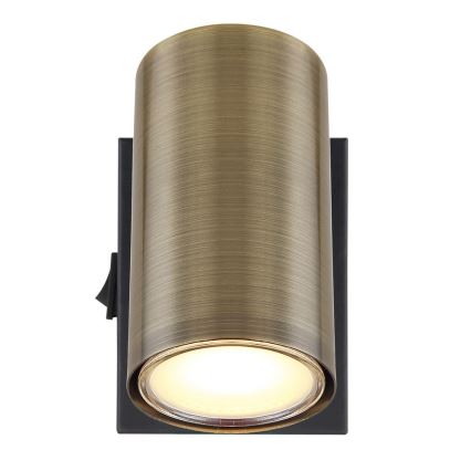 Globo - Zidna spot lampa 1xGU10/25W/230V crna/mesing