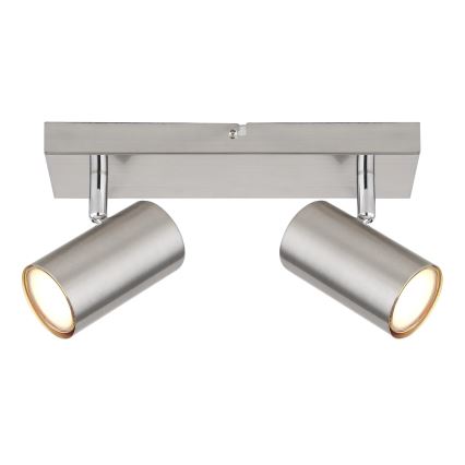 Globo - Reflektorska lampa 2xGU10/25W/230V mat krom