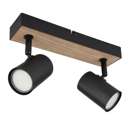 Globo - Reflektorska lampa 2xGU10/35W/230V crno/braon