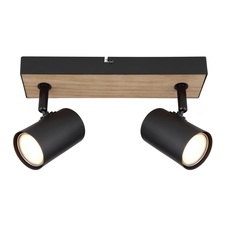 Globo - Reflektorska lampa 2xGU10/35W/230V crno/braon