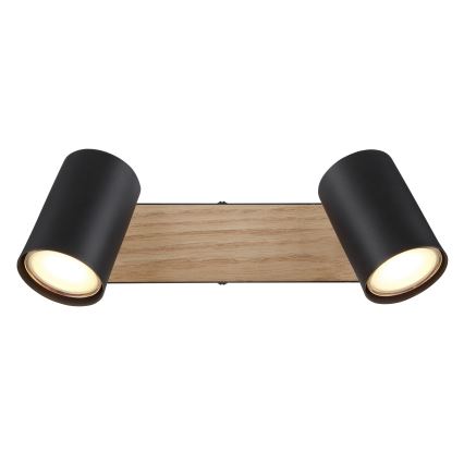 Globo - Reflektorska lampa 2xGU10/35W/230V crno/braon