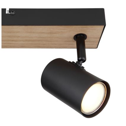 Globo - Reflektorska lampa 2xGU10/35W/230V crno/braon