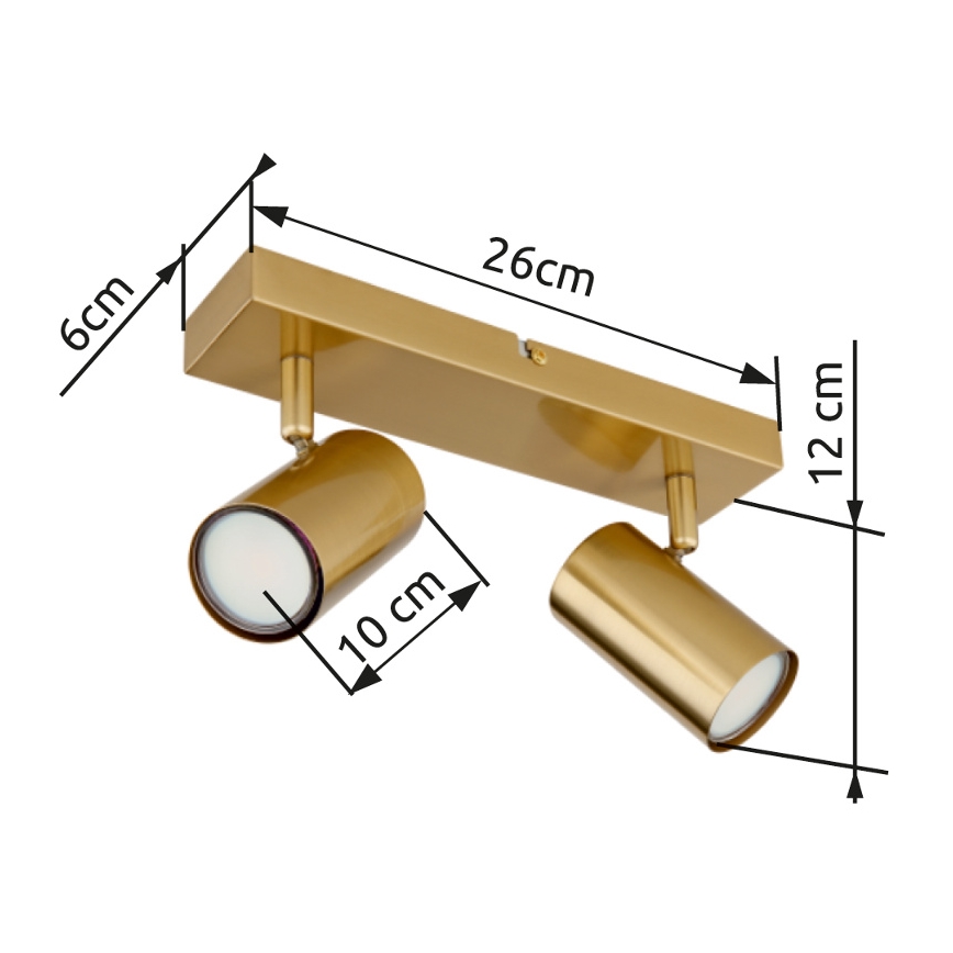 Globo - Reflektorska lampa 2xGU10/35W/230V zlatna
