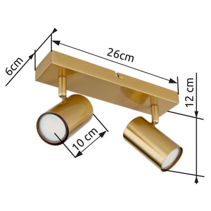 Globo - Spot svetiljka 2xGU10/35W/230V zlatna