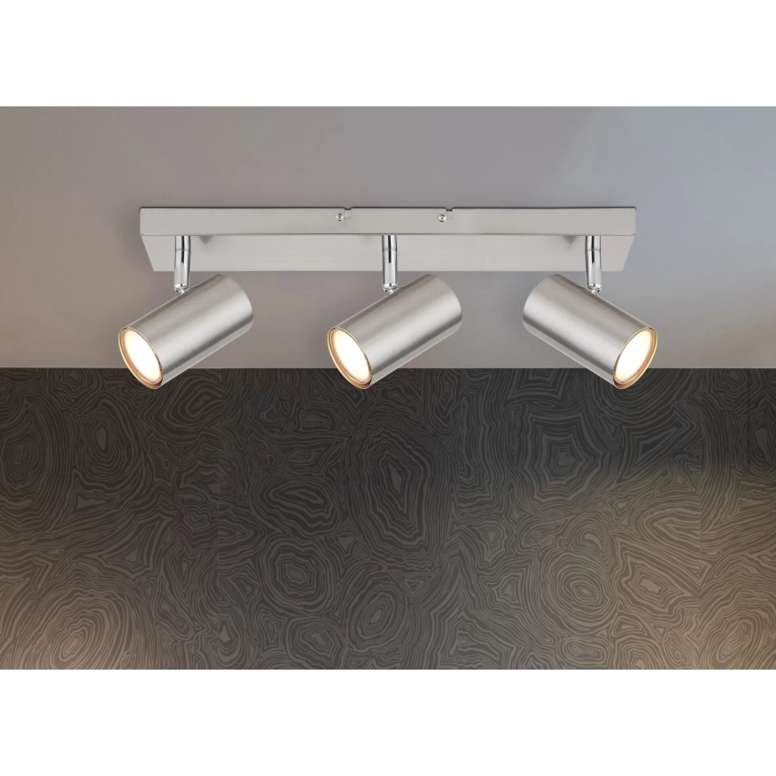 Globo - Reflektorska lampa 3xGU10/25W/230V mat krom