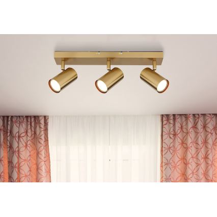 Globo - Reflektorska lampa 3xGU10/35W/230V zlatna