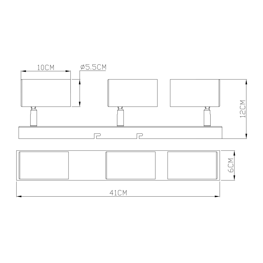 Globo - Reflektorska lampa 3xGU10/35W/230V bela