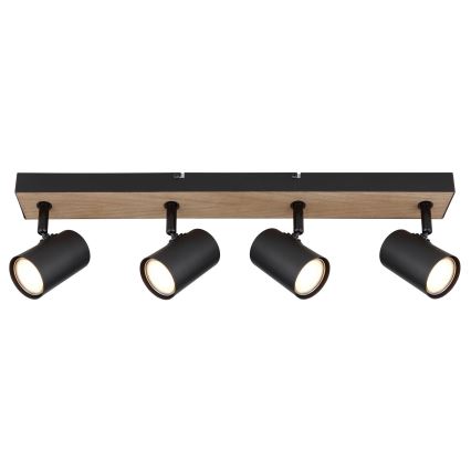 Globo - Reflektorska lampa 4xGU10/35W/230V crno/braon