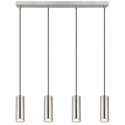 Globo - Luster na sajli 4xGU10/35W/230V mat krom