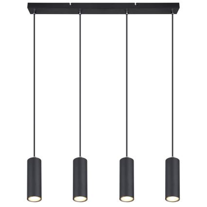 Globo - Luster na sajli 4xGU10/35W/230V crno