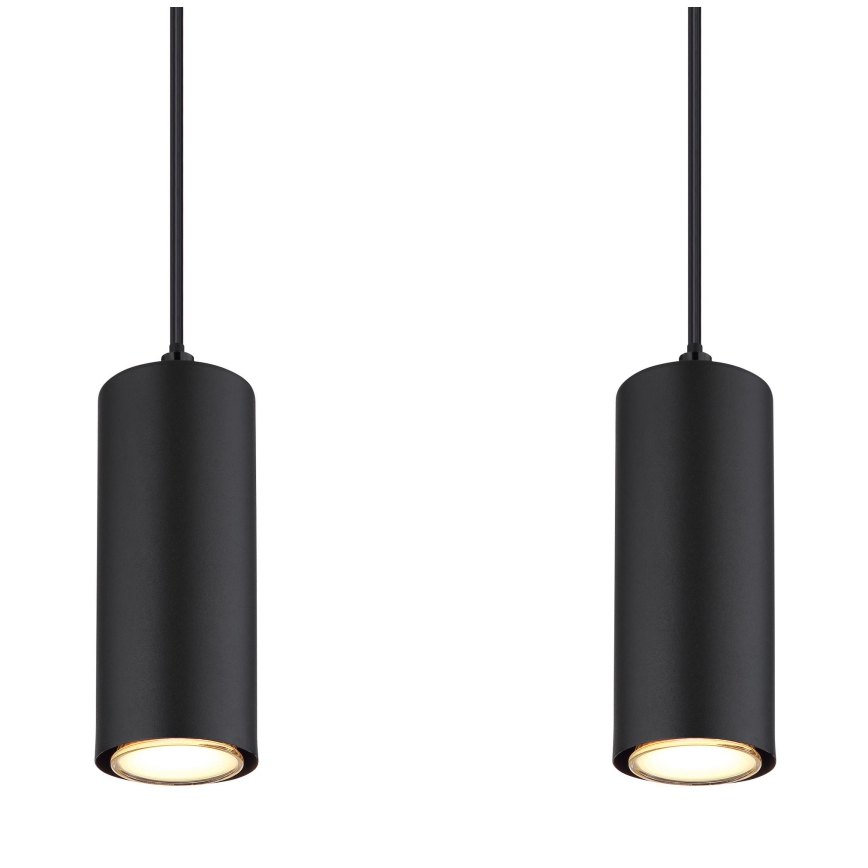 Globo - Luster na sajli 4xGU10/35W/230V crna/braon