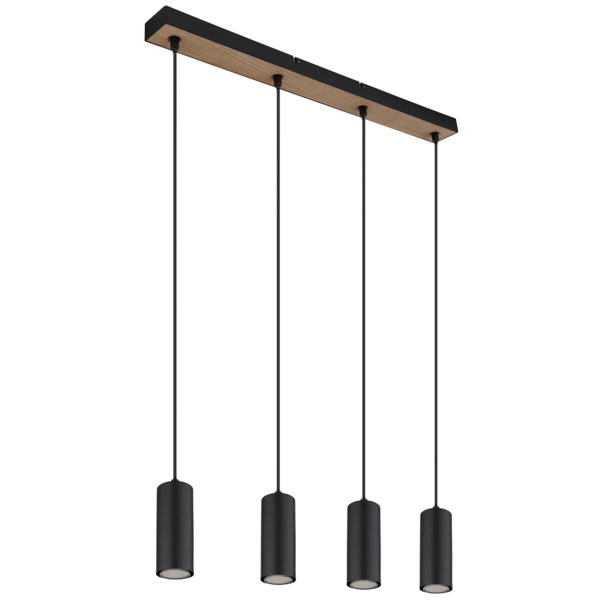 Globo - Luster na sajli 4xGU10/35W/230V crno/braon