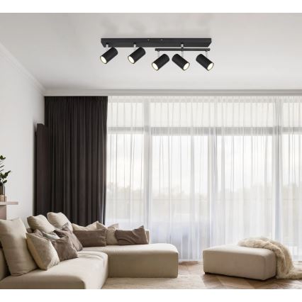 Globo - Reflektorska lampa 5xGU10/35W/230V crno