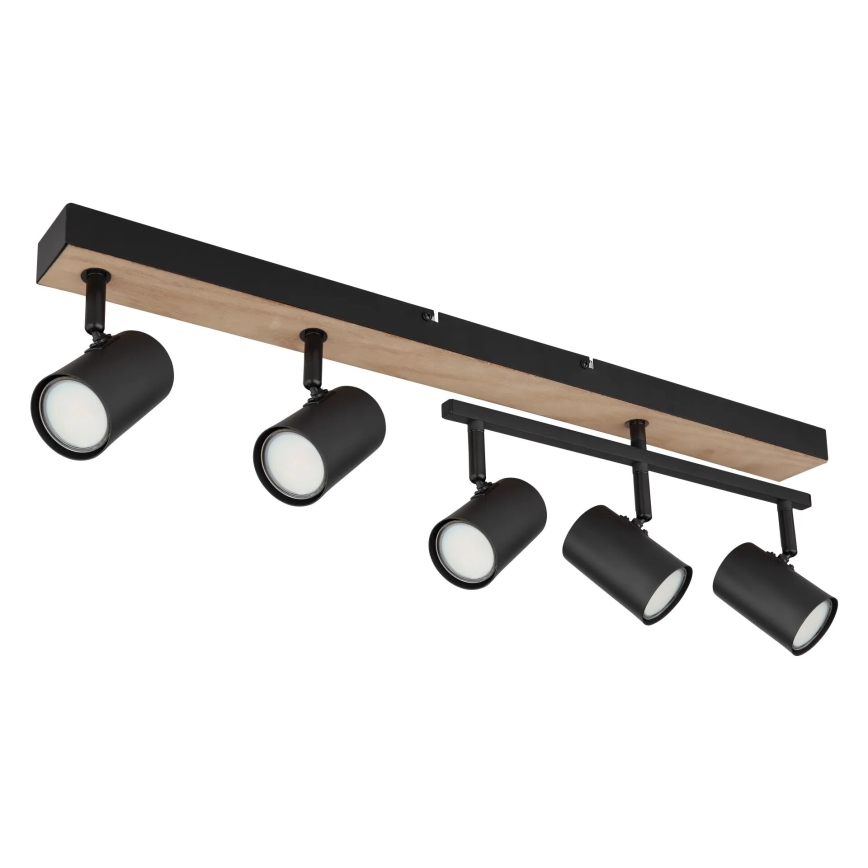 Globo - Reflektorska lampa 5xGU10/35W/230V crno/braon