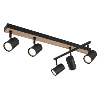 Globo - Reflektorska lampa 5xGU10/35W/230V crno/braon