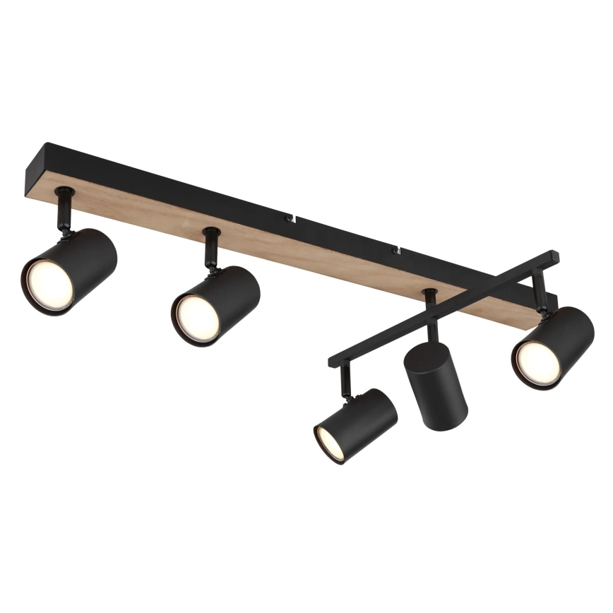 Globo - Reflektorska lampa 5xGU10/35W/230V crno/braon