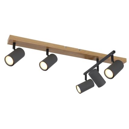 Globo - Reflektorska lampa 5xGU10/35W/230V braon/crno